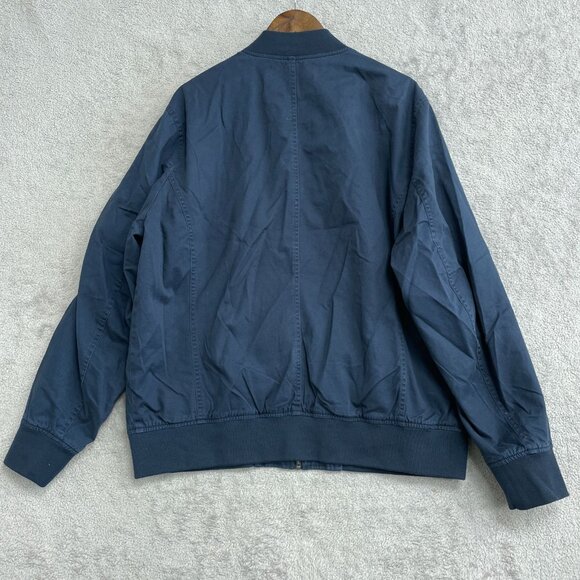 NEW Lucky Brand Men's XL Navy Blue Bomber Jacket Polyester Lightweight Full Zip - Picture 2 of 11